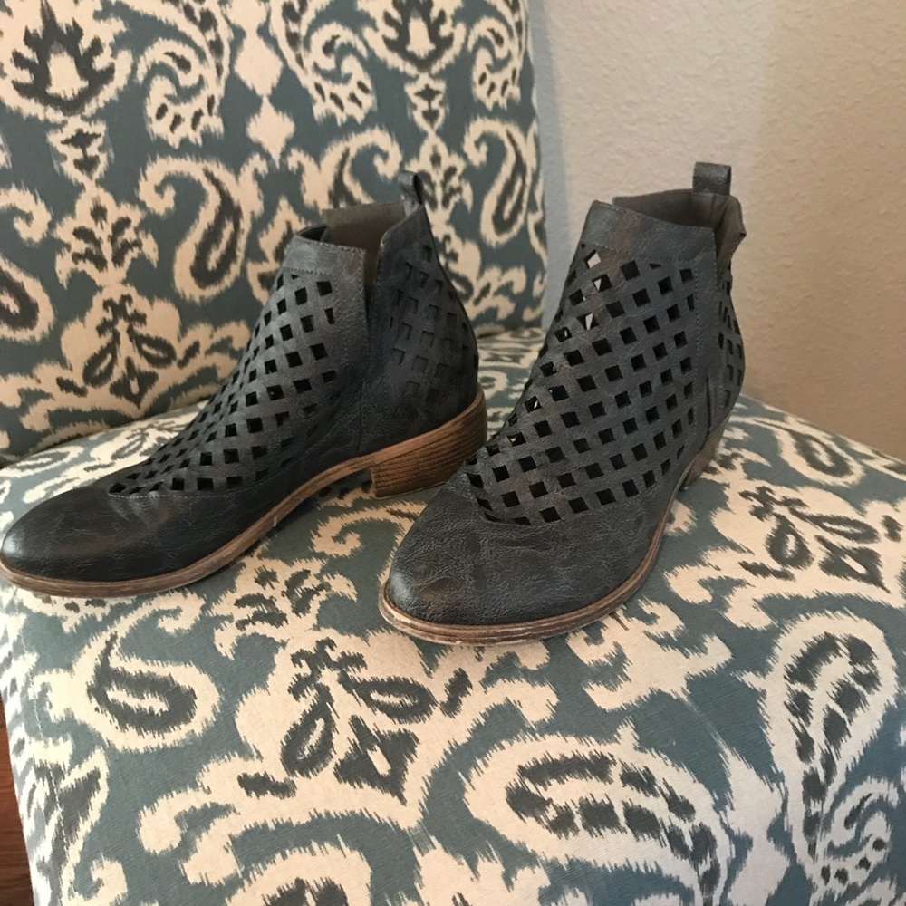 Gray booties